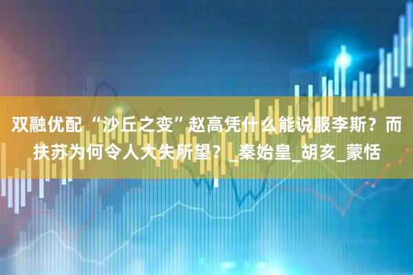 双融优配 “沙丘之变”赵高凭什么能说服李斯？而扶苏为何令人大失所望？_秦始皇_胡亥_蒙恬
